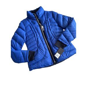 NWT Halifax Traders Womens Blue Down Puffer Jacket Packable